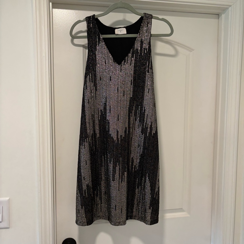 Everly Black and Silver Mini Dress